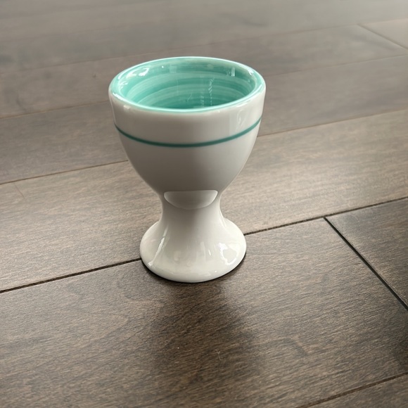 ANTHROPOLOGIE Turquoise Green Ceramic Dish Bundle, Scalloped Tray Egg Holder - Picture 11 of 11